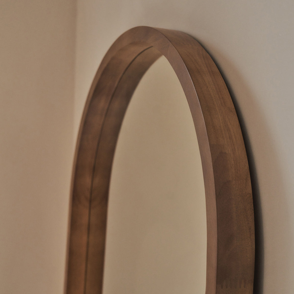 Lilia - Full Length Warm Wood Arched Wooden Mirror 170cm x 80cm