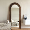 Luciana - Full Length Arched Charred Wood Mirror 180cm x 80cm