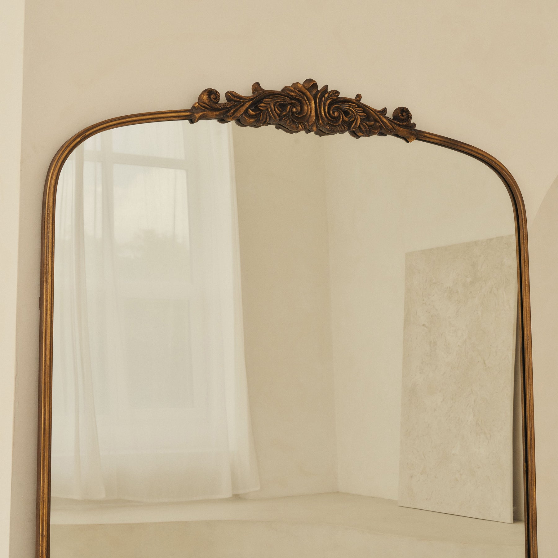 Amelia - Full Length Gold Arched Metal Mirror 200cm x 121cm