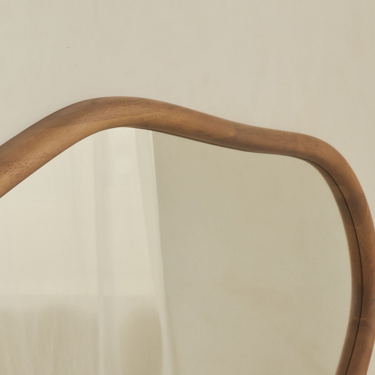 Aaliyah - Warm Wood Irregular Wall Mirror 150cm x 75cm