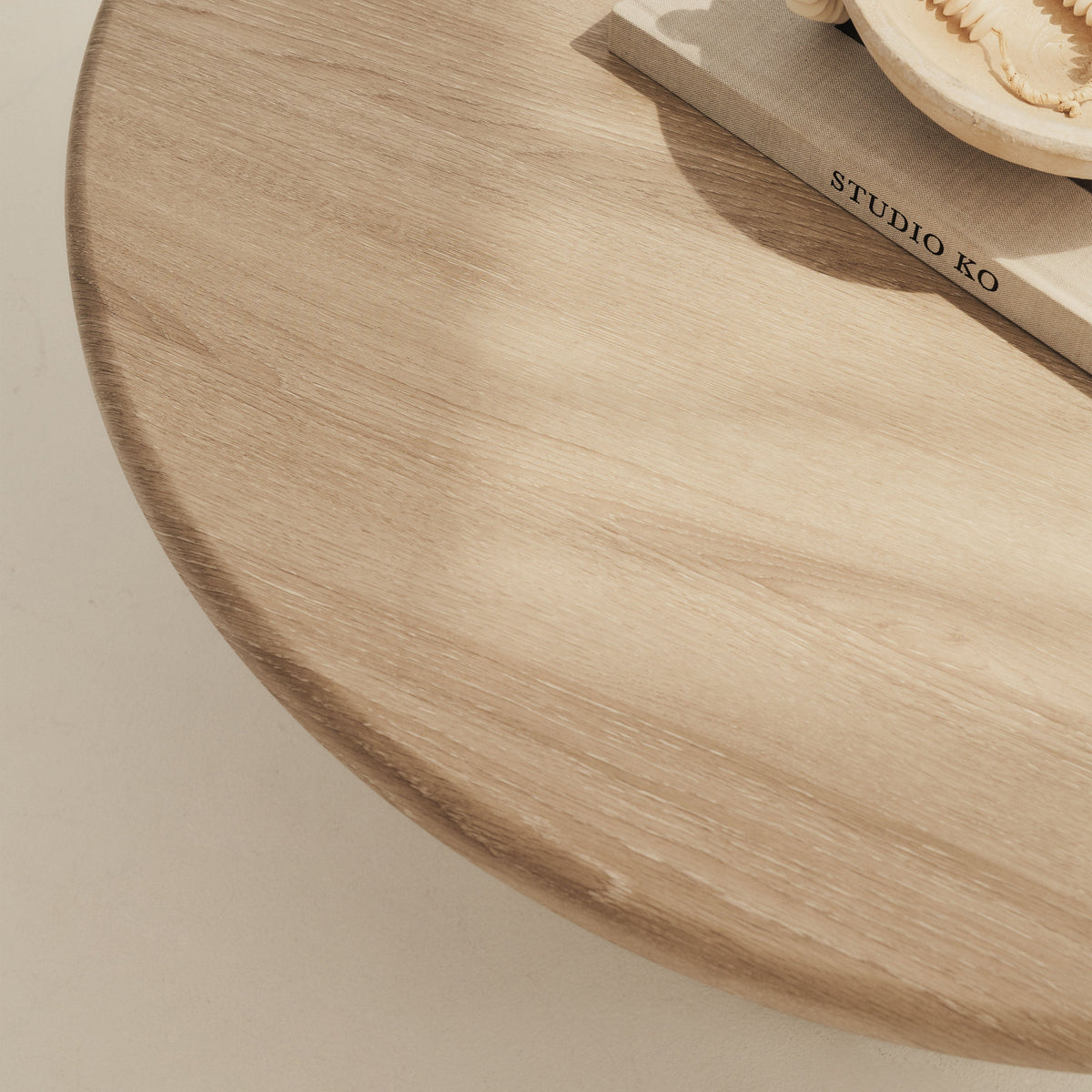 Madison - Large Washed Wood Round Wooden Coffee Table