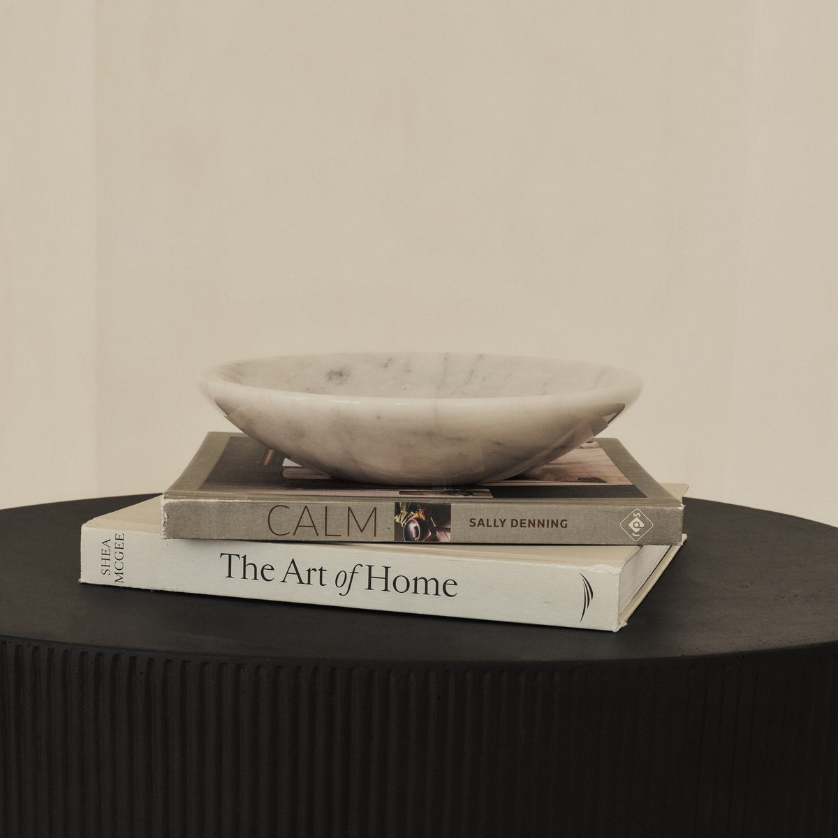 Marbelle - Large White Marble Decorative Bowl