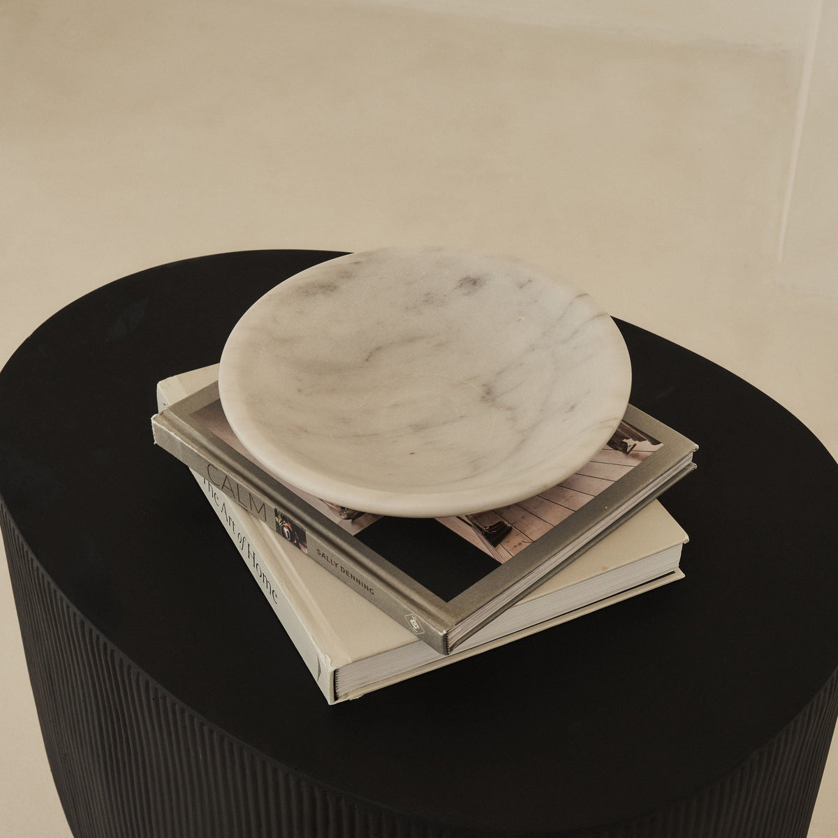 Marbelle - Large White Marble Decorative Bowl
