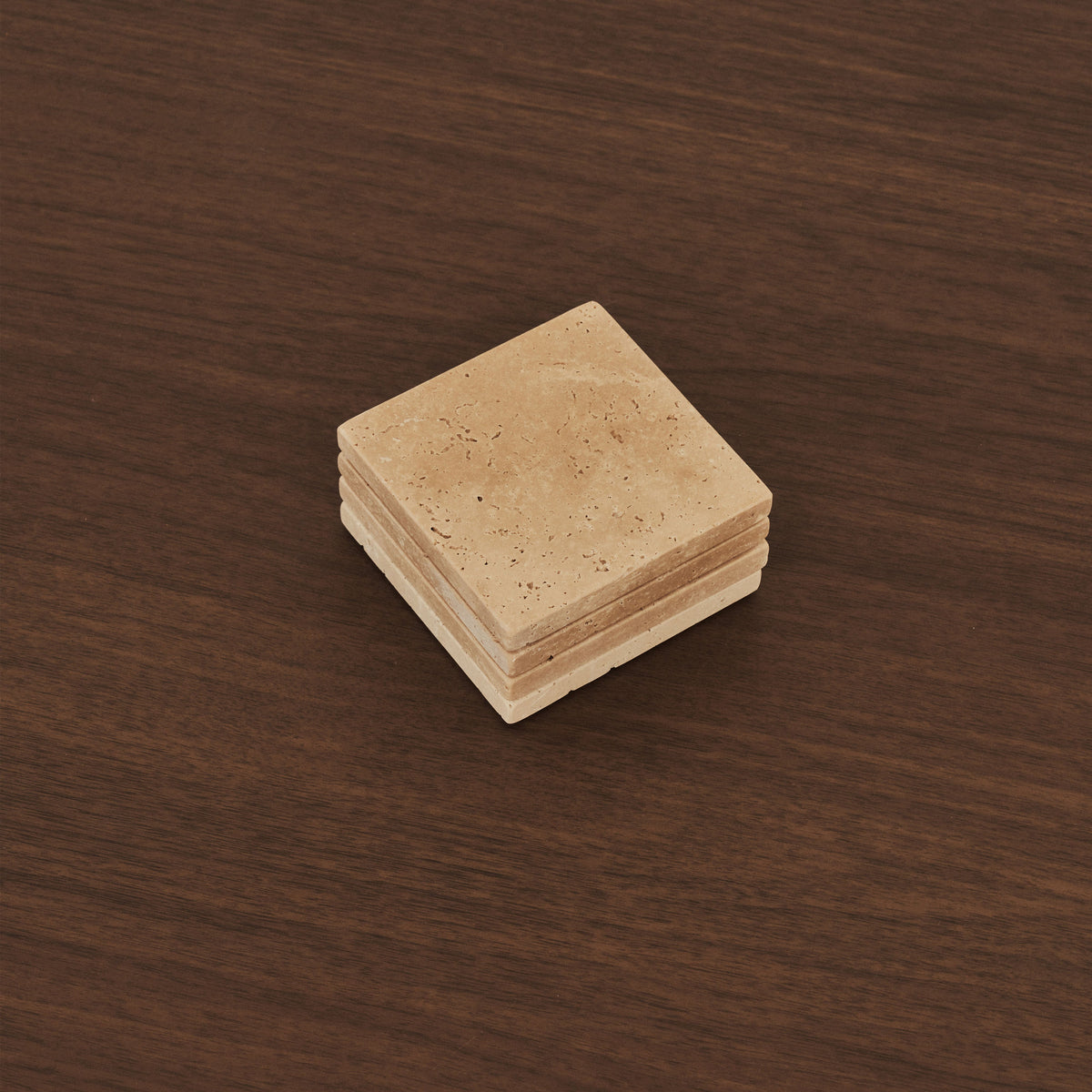 Marbelle - Cream Travertine Coasters Set of 4 Square