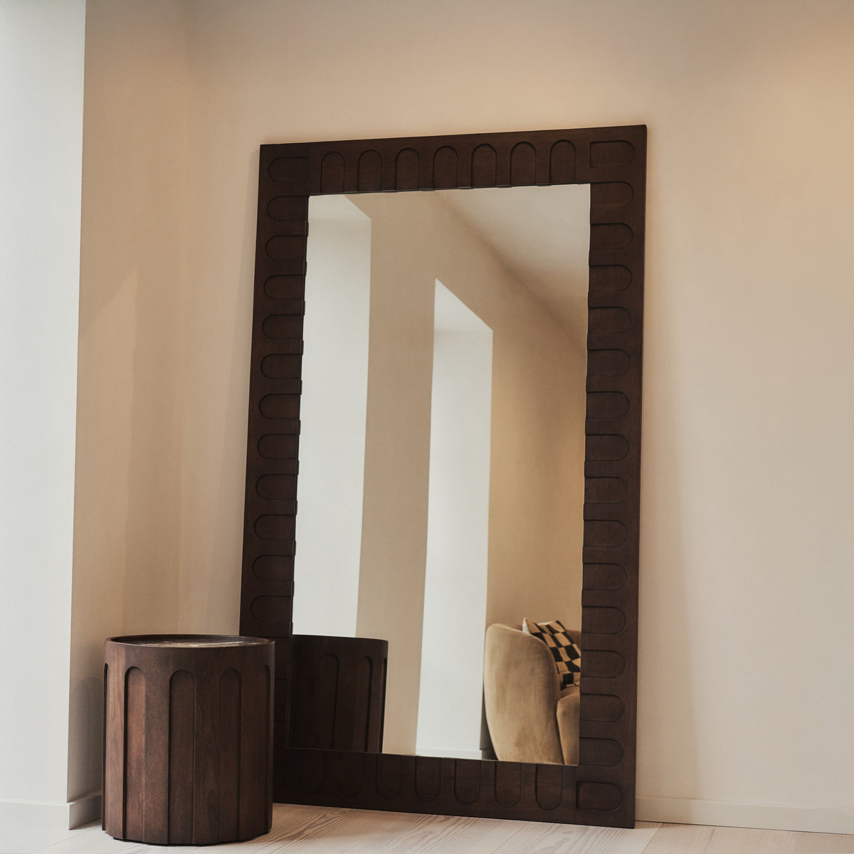 Valor - Dark Wood Extra Large Premium Mirror 200cm x 120cm