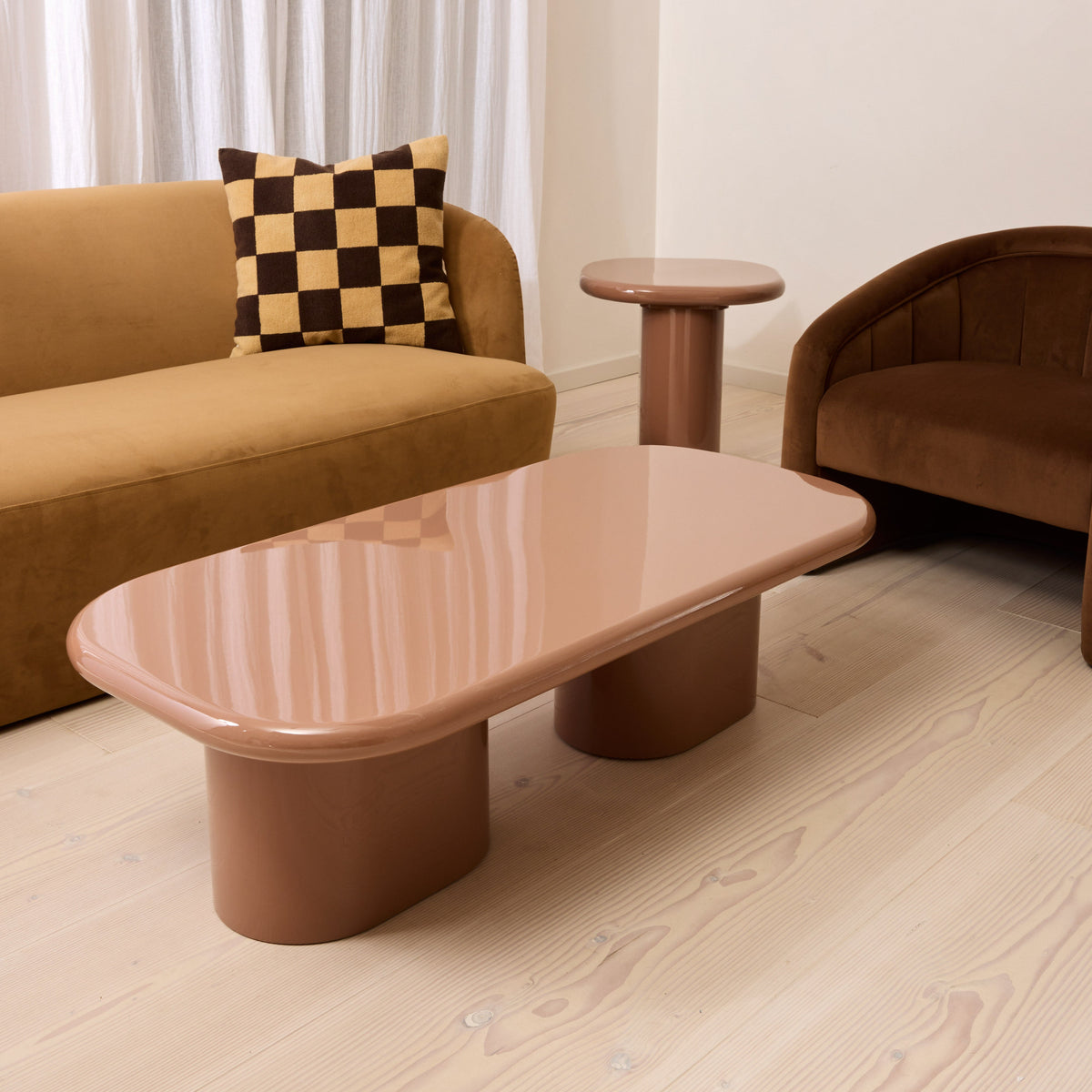 Rivington - High Gloss Mocha Large Rectangular Coffee Table