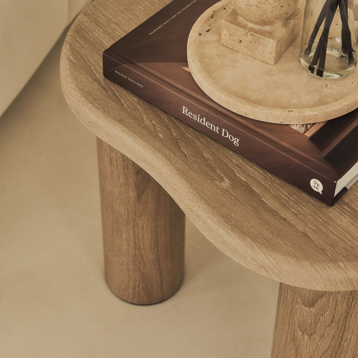 Savanna - Washed Wood Irregular Wooden Side Table