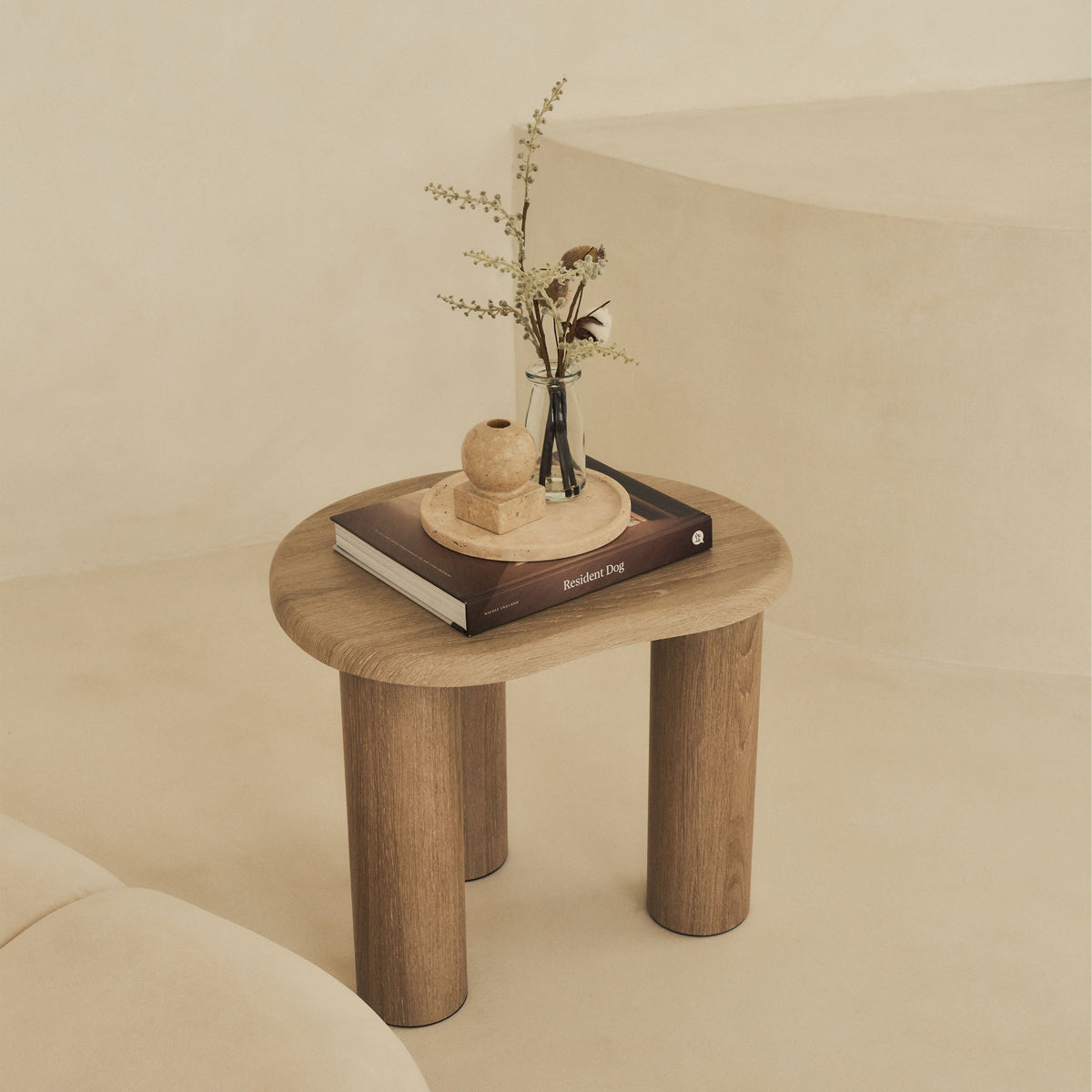 Savanna - Washed Wood Irregular Wooden Side Table