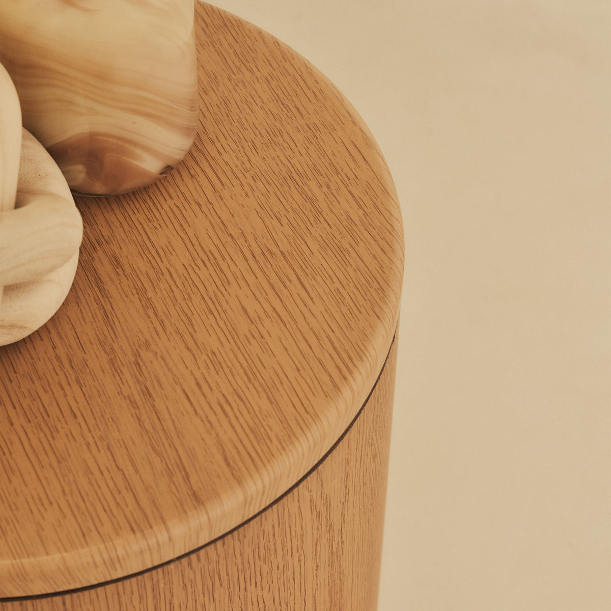 Madison - Light Wood Round Wooden Minimal Pedestal