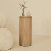 Madison - Washed Wood Round Wooden Minimal Plinth