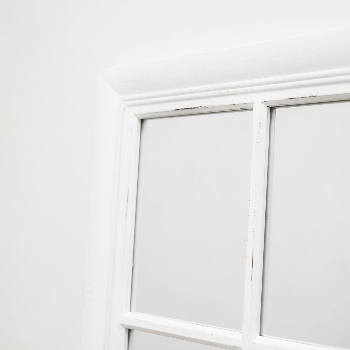 Sasha - White Shabby Chic Full Length Window Mirror 180cm x 100cm