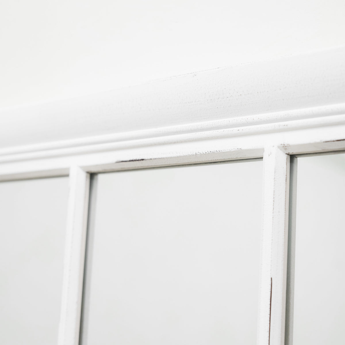 Sasha - White Shabby Chic Full Length Window Mirror 180cm x 100cm