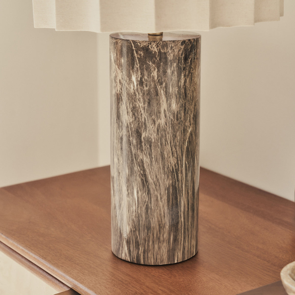 Castella - Dark Emperador Scallop Shade Table Lamp