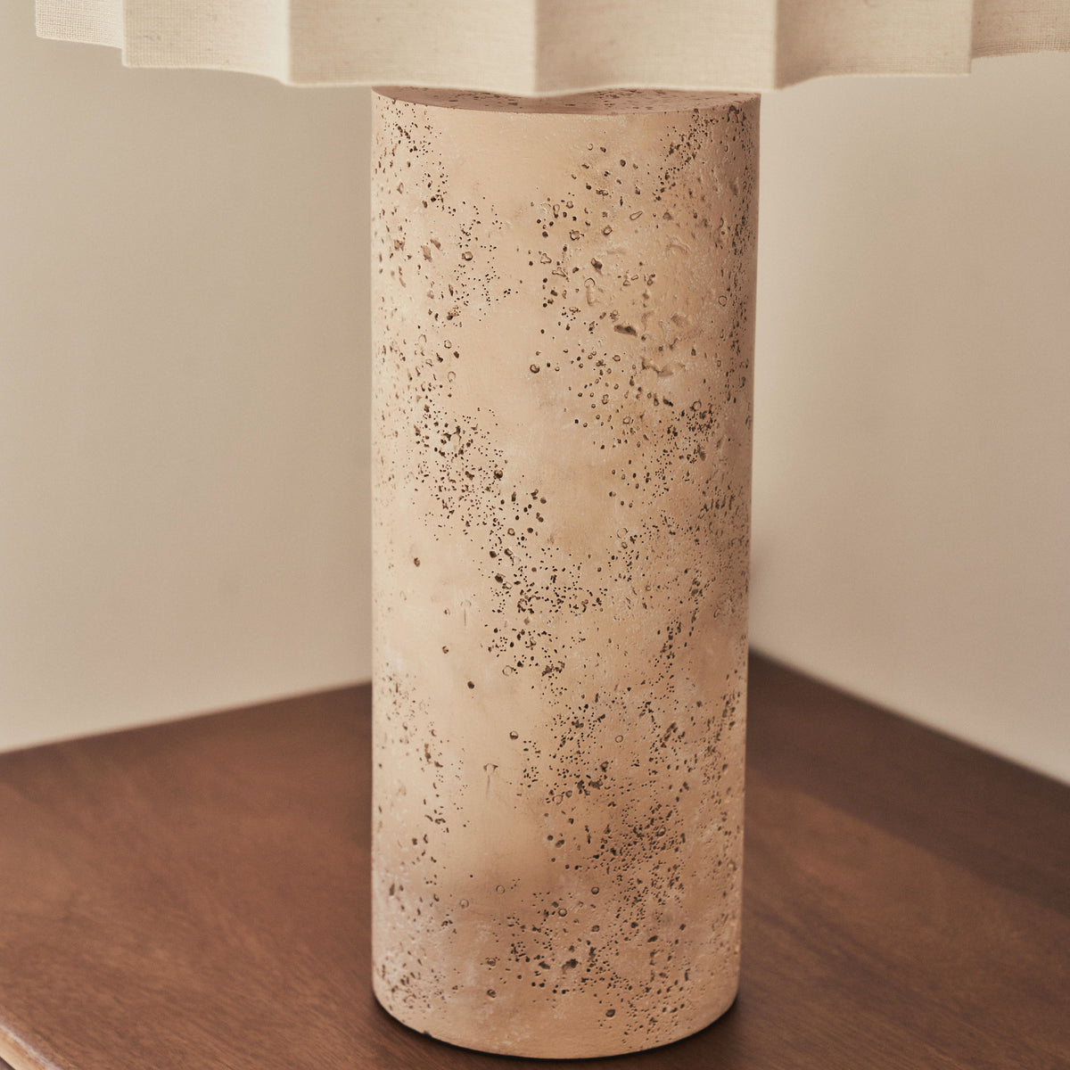 Castella - Travertine Scallop Shade Table Lamp