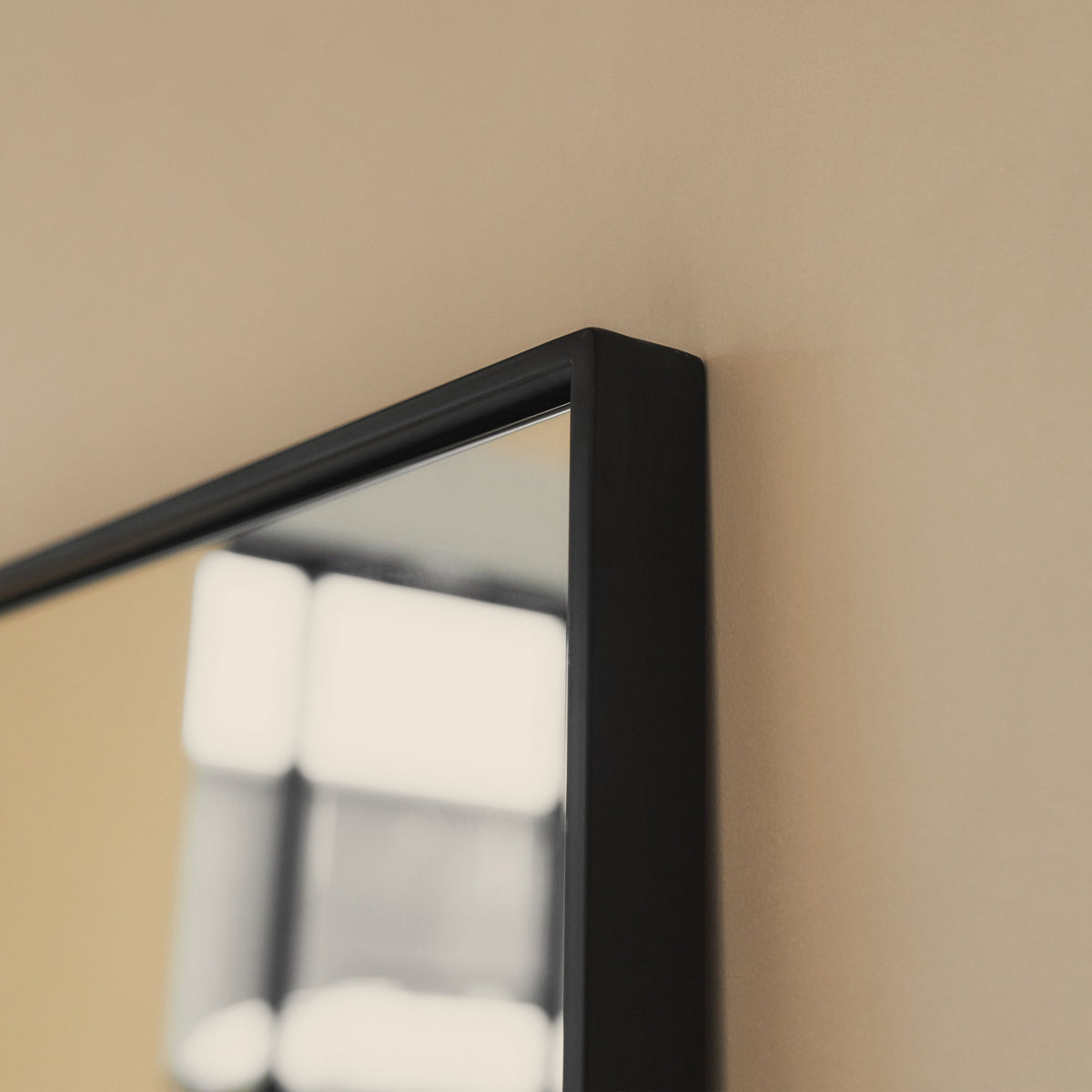 Theo - Full Length Black Extra Large Metal Mirror 180cm x 100cm