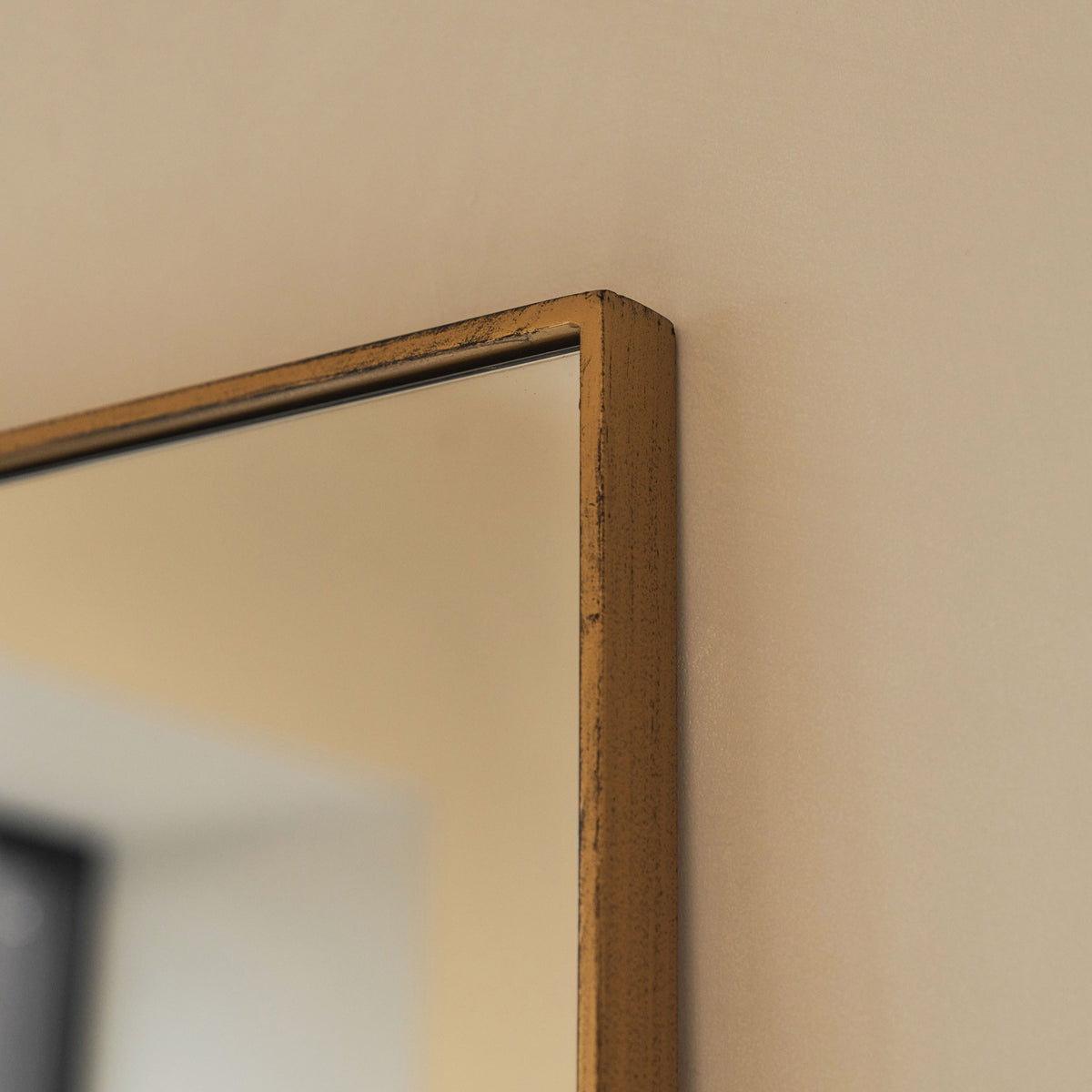 Theo - Full Length Gold Rectangular Extra Large Metal Mirror 190cm x 120cm