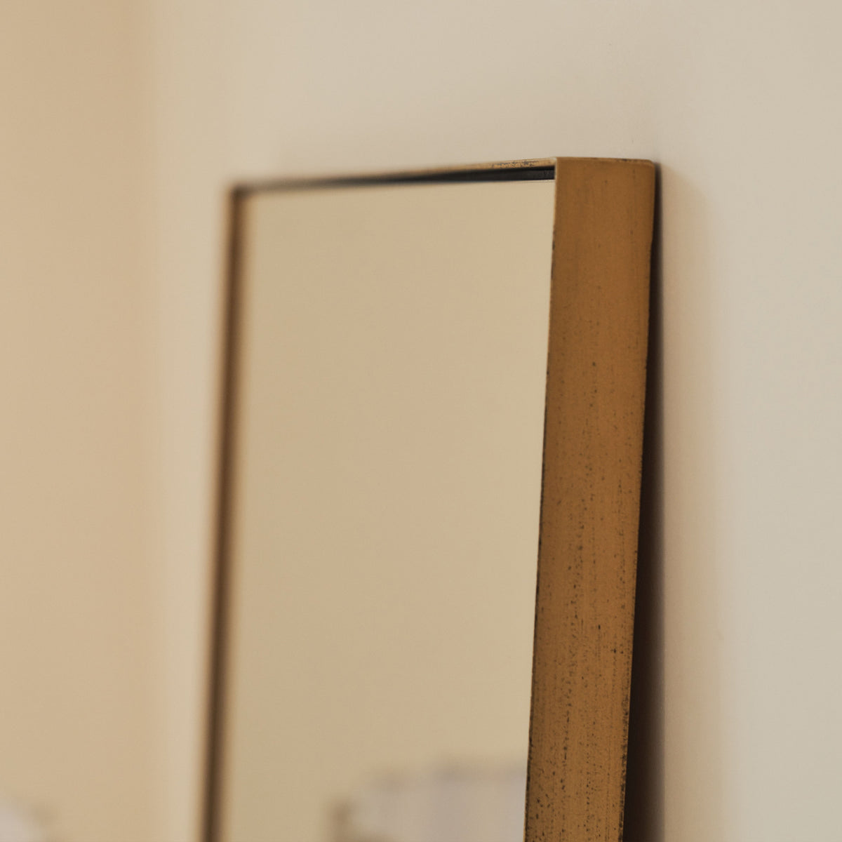 Theo - Gold Rectangular Metal Wall Mirror 90cm x 60cm