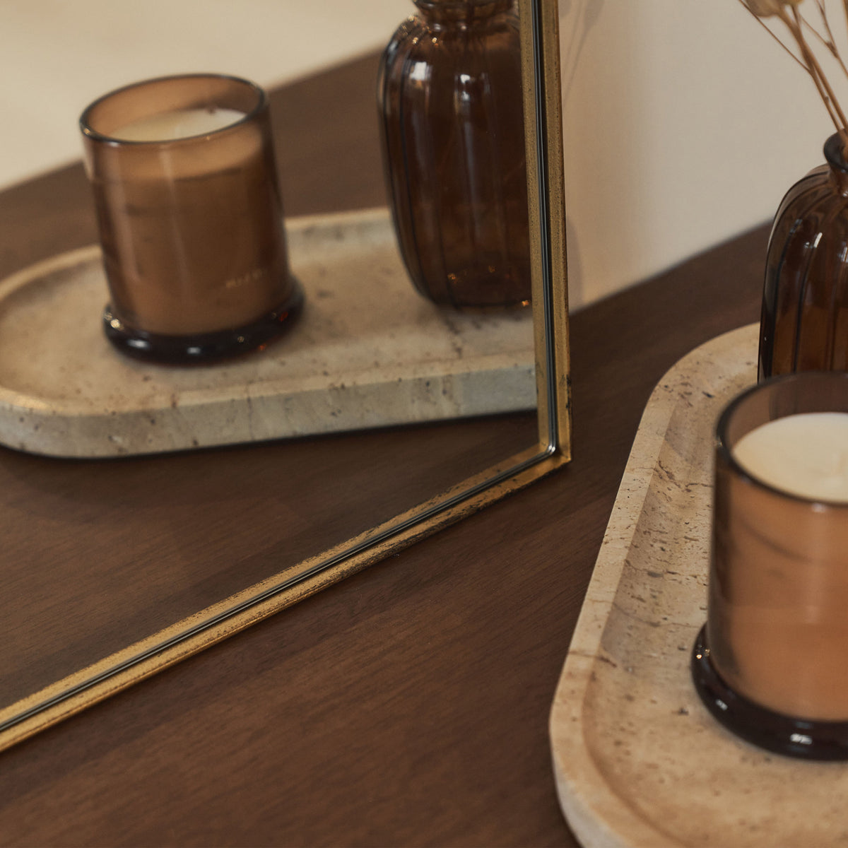 Theo - Gold Rectangular Metal Wall Mirror 90cm x 60cm