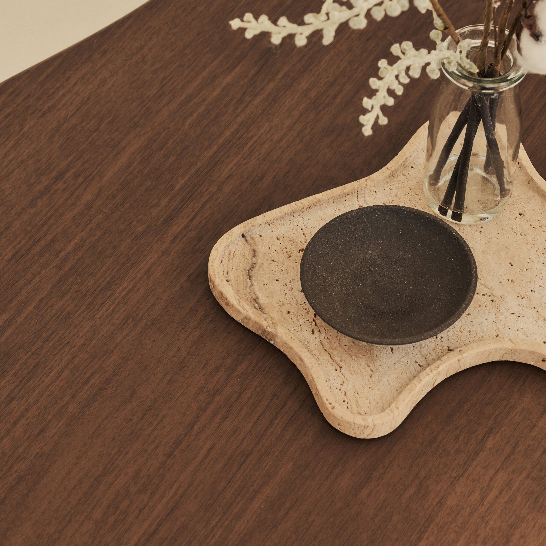 Travara - Cream Travertine Irregular Decorative Tray