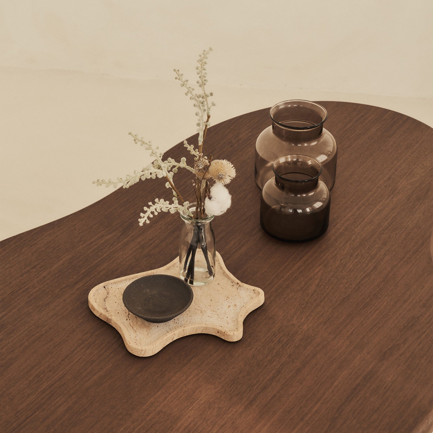 Travara - Cream Travertine Irregular Decorative Tray