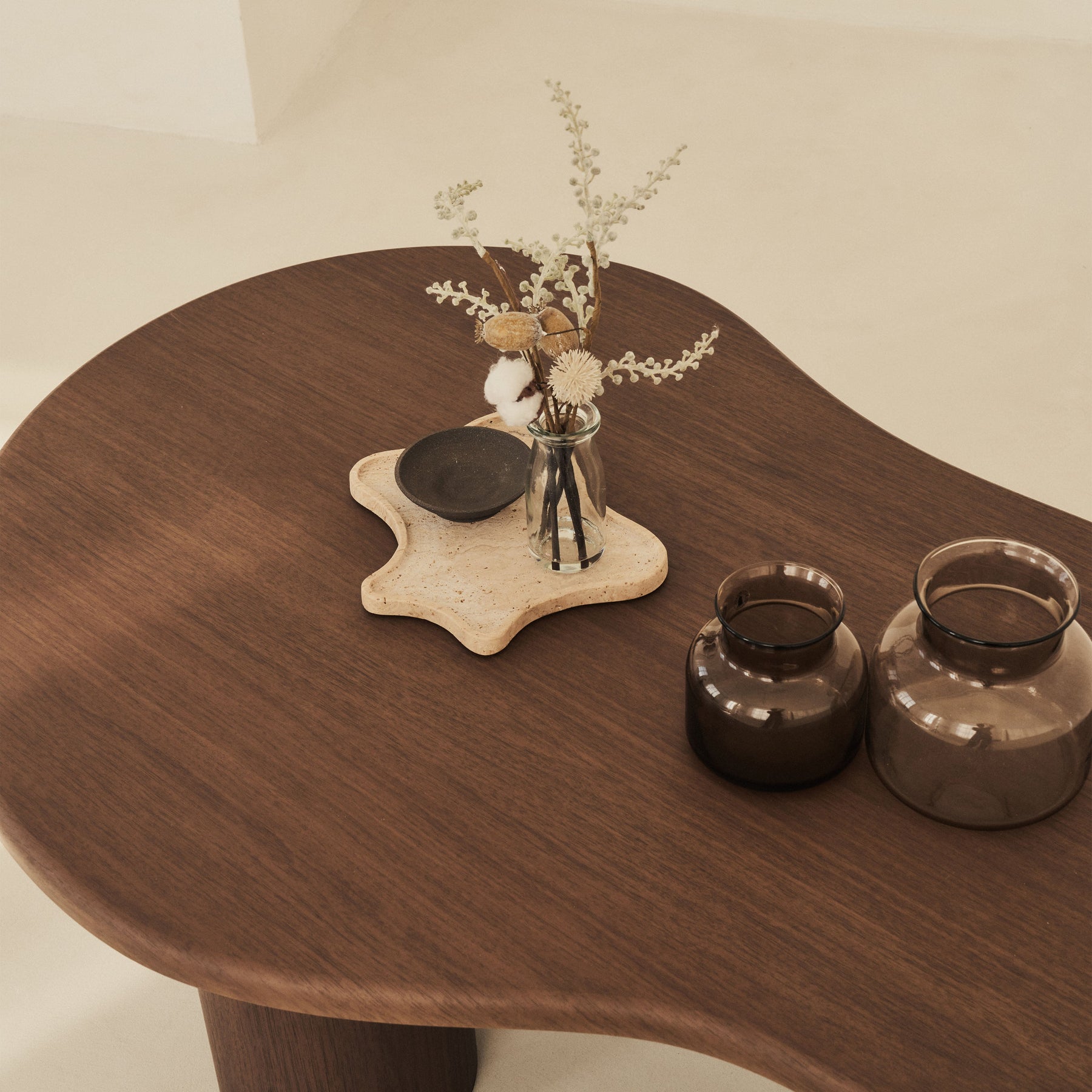 Travara - Cream Travertine Irregular Decorative Tray