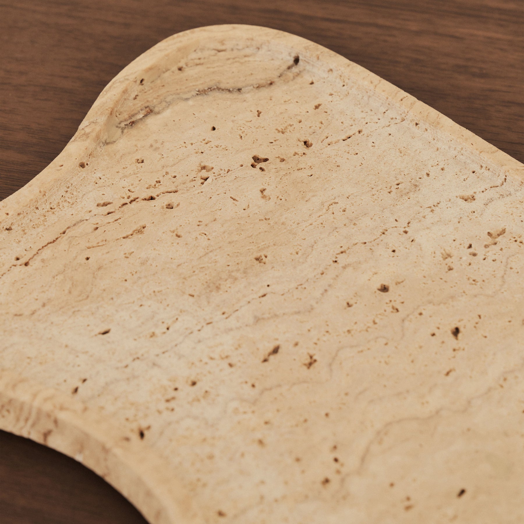 Travara - Cream Travertine Irregular Decorative Tray