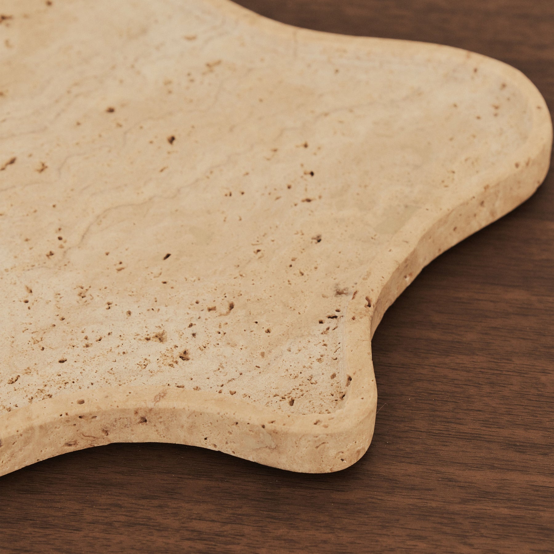 Travara - Cream Travertine Irregular Decorative Tray