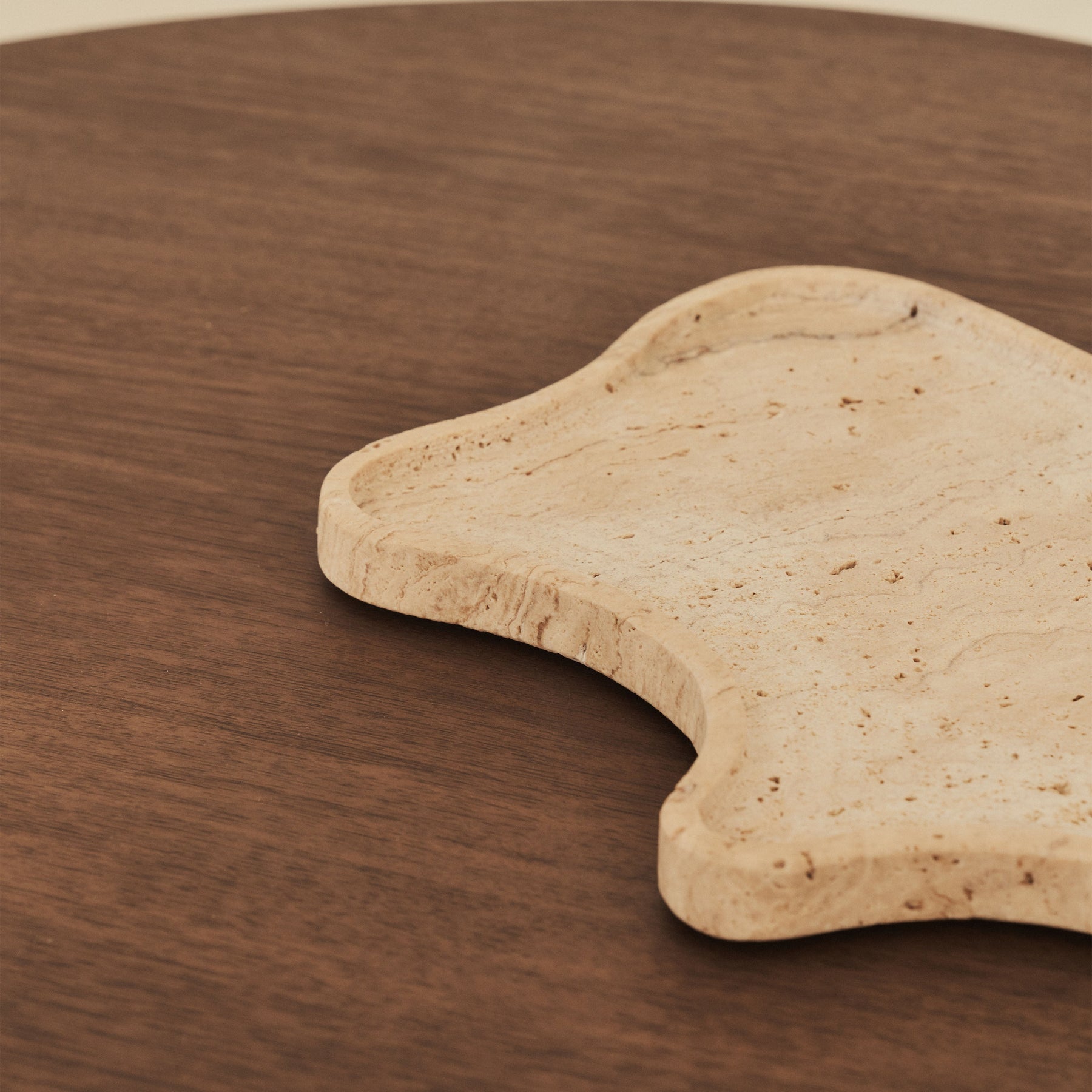 Travara - Cream Travertine Irregular Decorative Tray
