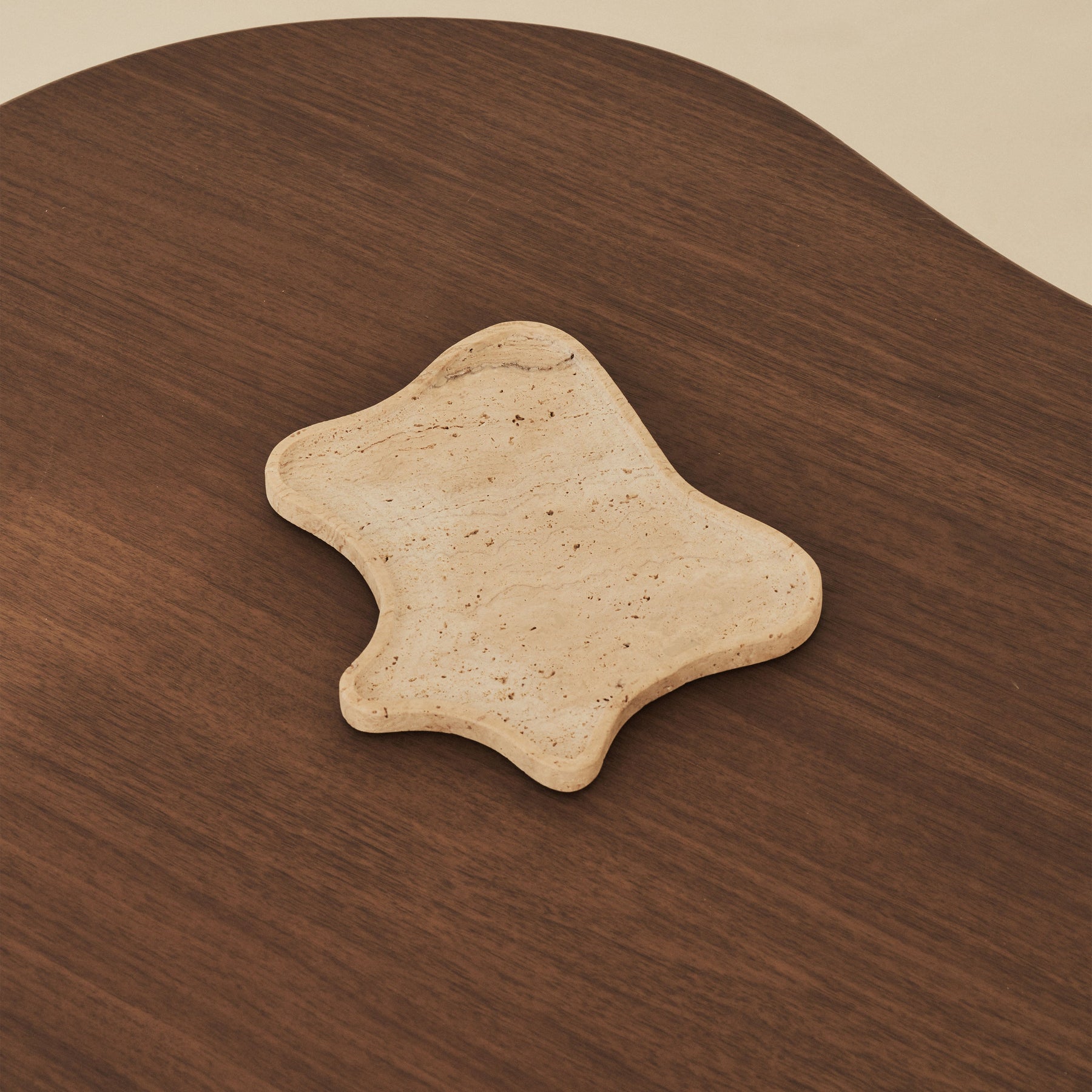 Travara - Cream Travertine Irregular Decorative Tray