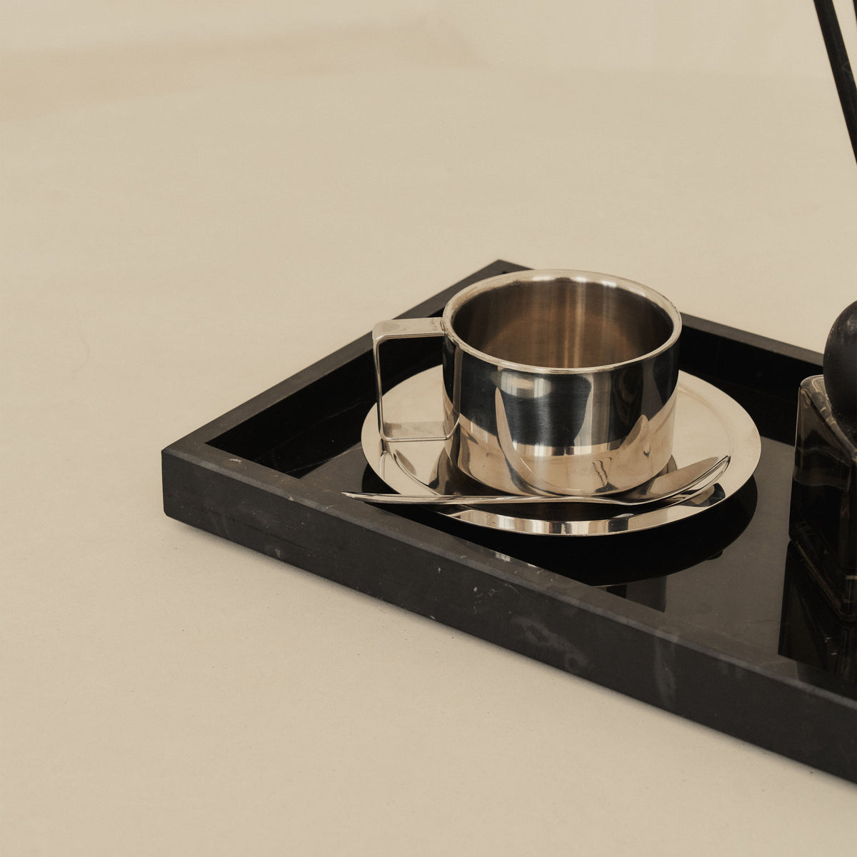 Travara - Black Marble Large Rectangular Decorative Tray