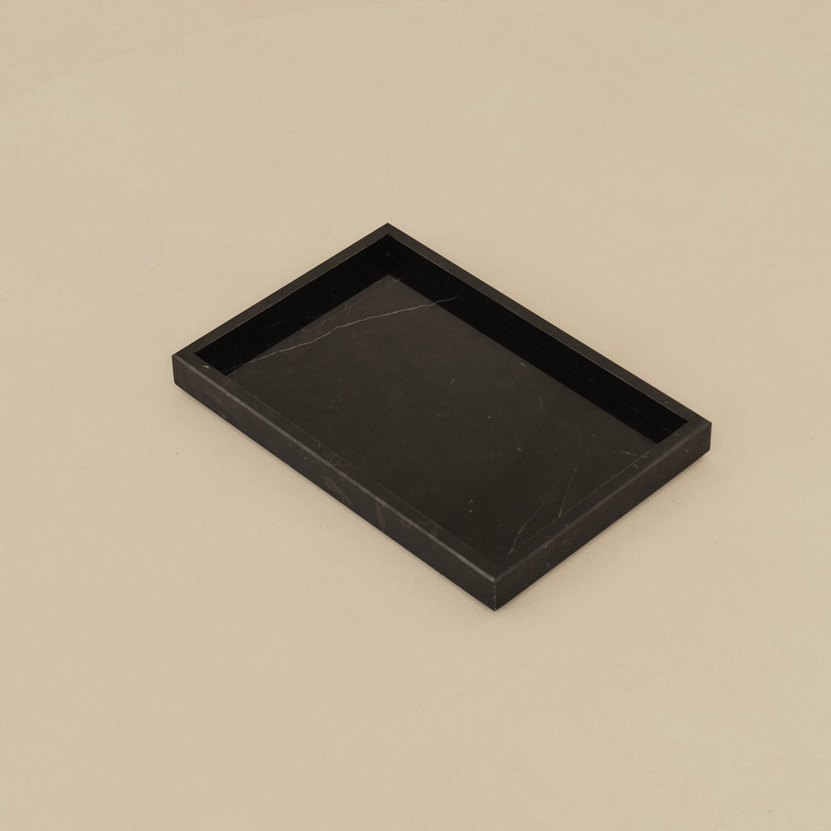 Travara - Black Marble Large Rectangular Decorative Tray