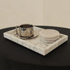 Travara - White Marble Large Rectangular Decorative Tray