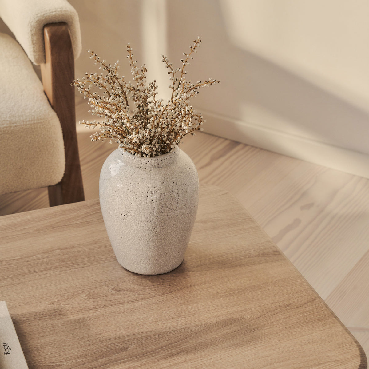 Alina - Washed Wood Rectangular Large Wooden Coffee Table