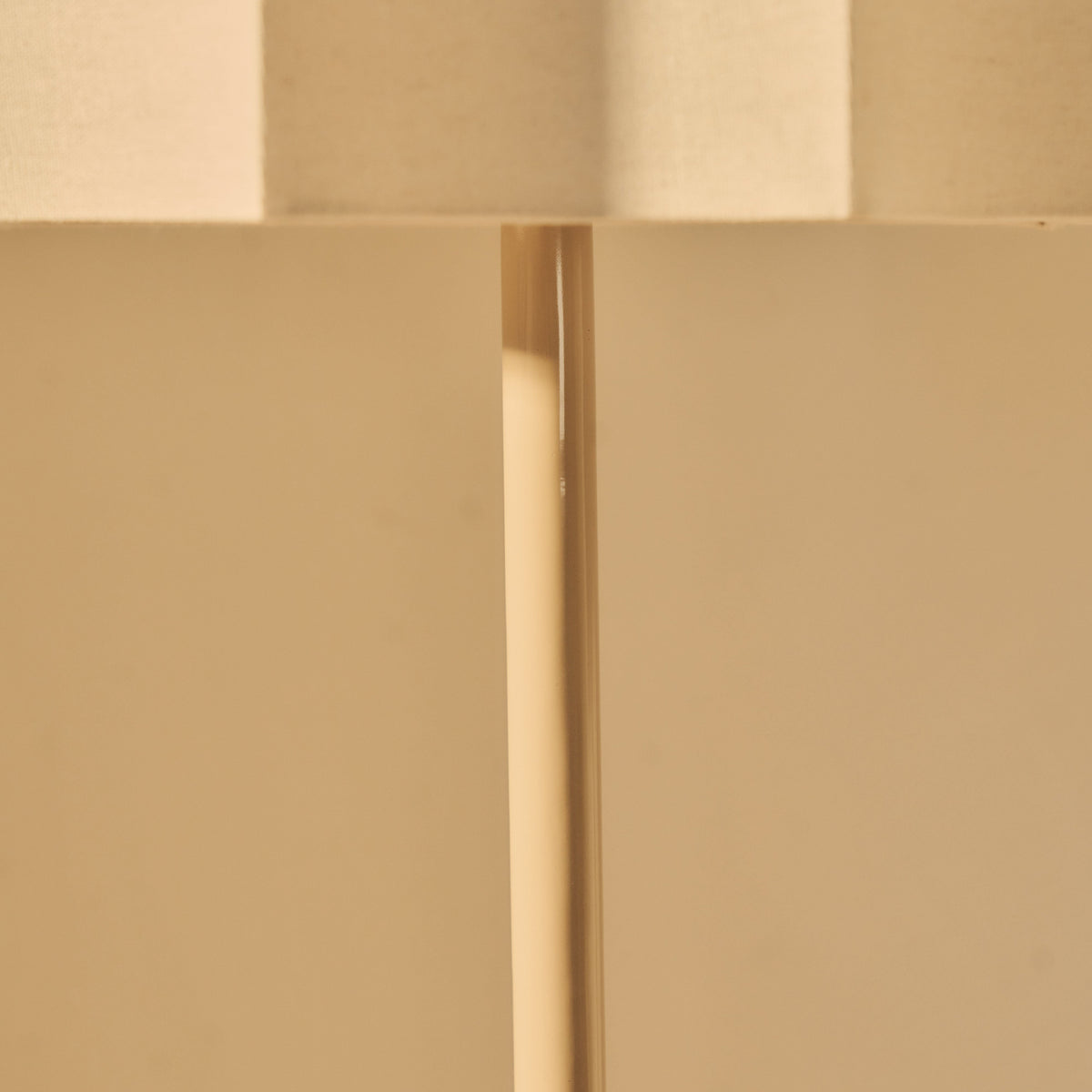 Esme - Beige Gloss Inverted Scallop Shade Floor Lamp