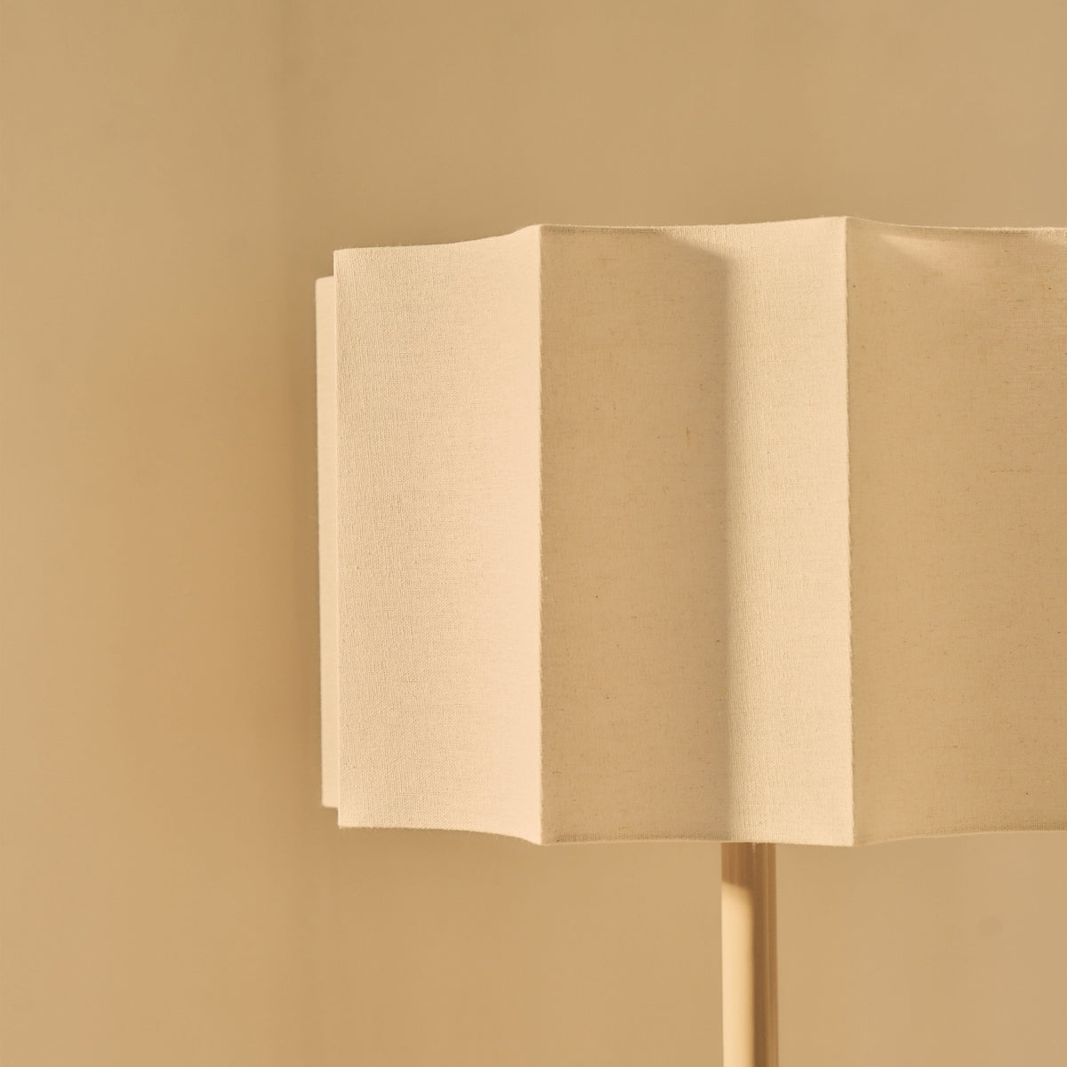 Esme - Beige Gloss Inverted Scallop Shade Floor Lamp