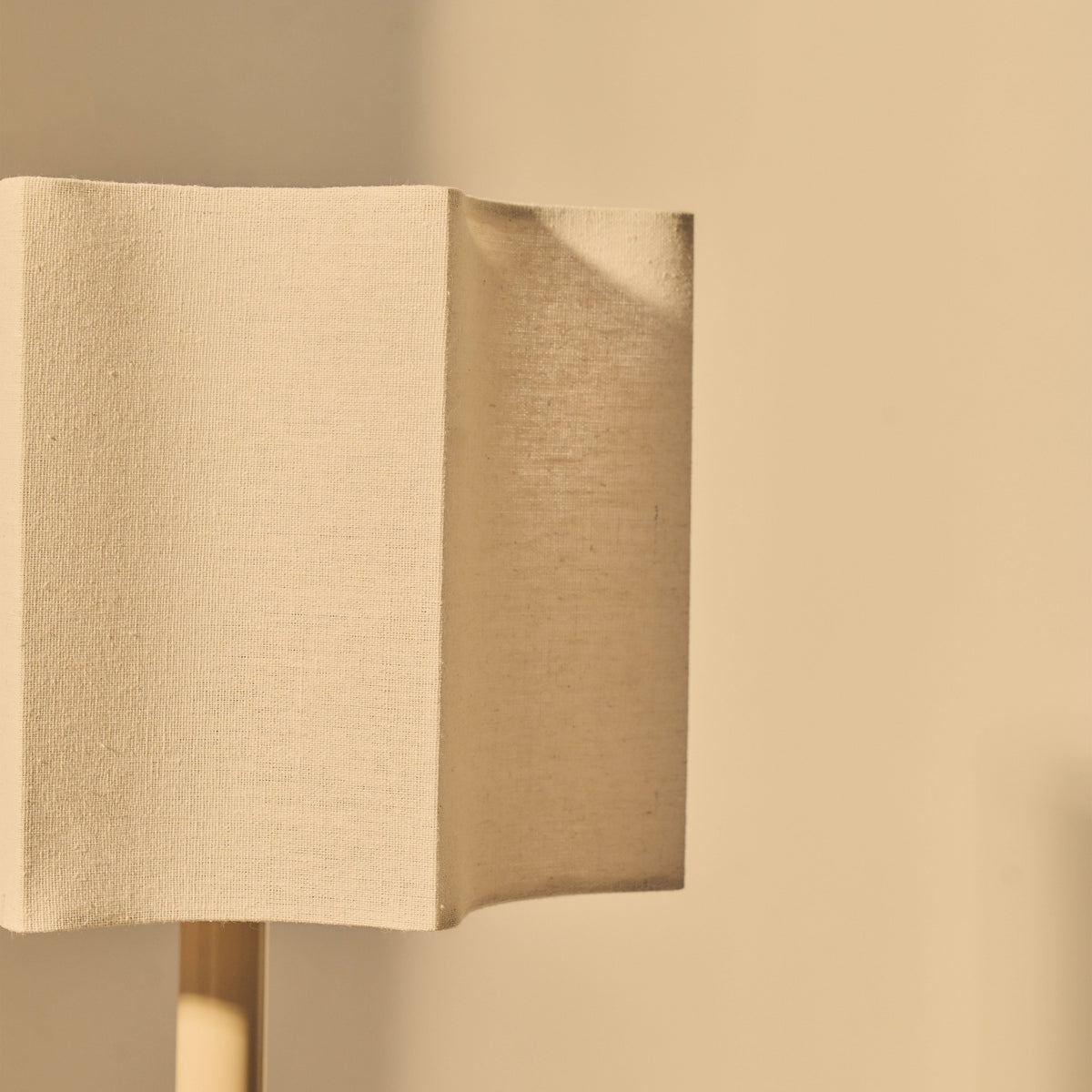 Esme - Beige Gloss Inverted Scallop Shade Floor Lamp