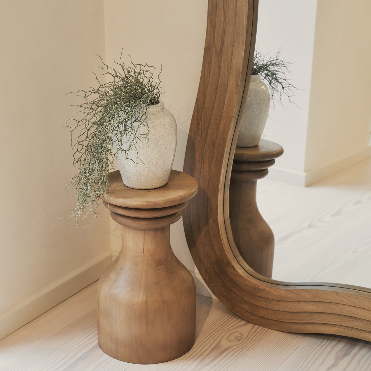 Luciana - Full Length Irregular Warm Wood Extra Large Mirror 200cm x 115cm