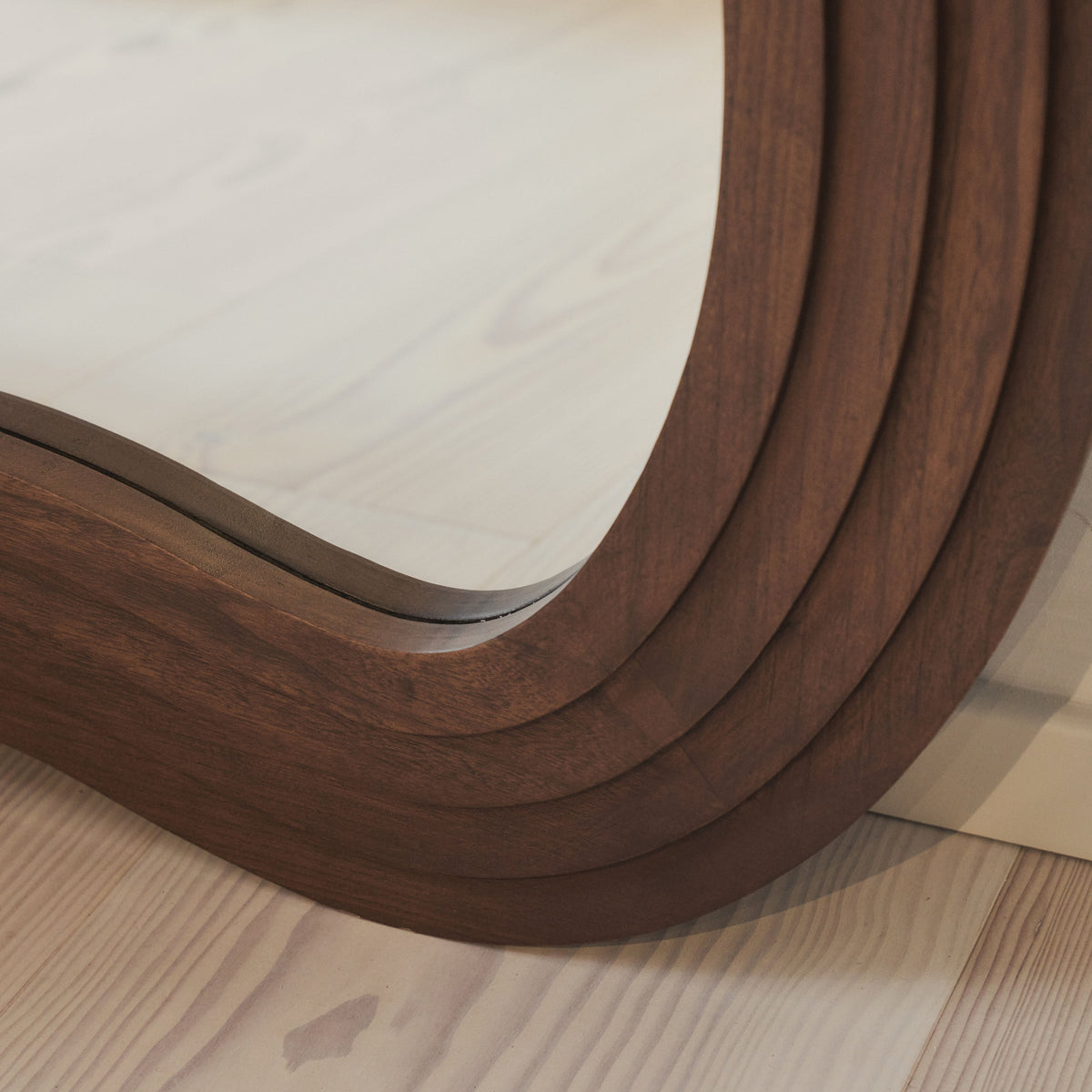 Luciana - Full Length Irregular Dark Wood Extra Large Mirror 200cm x 115cm