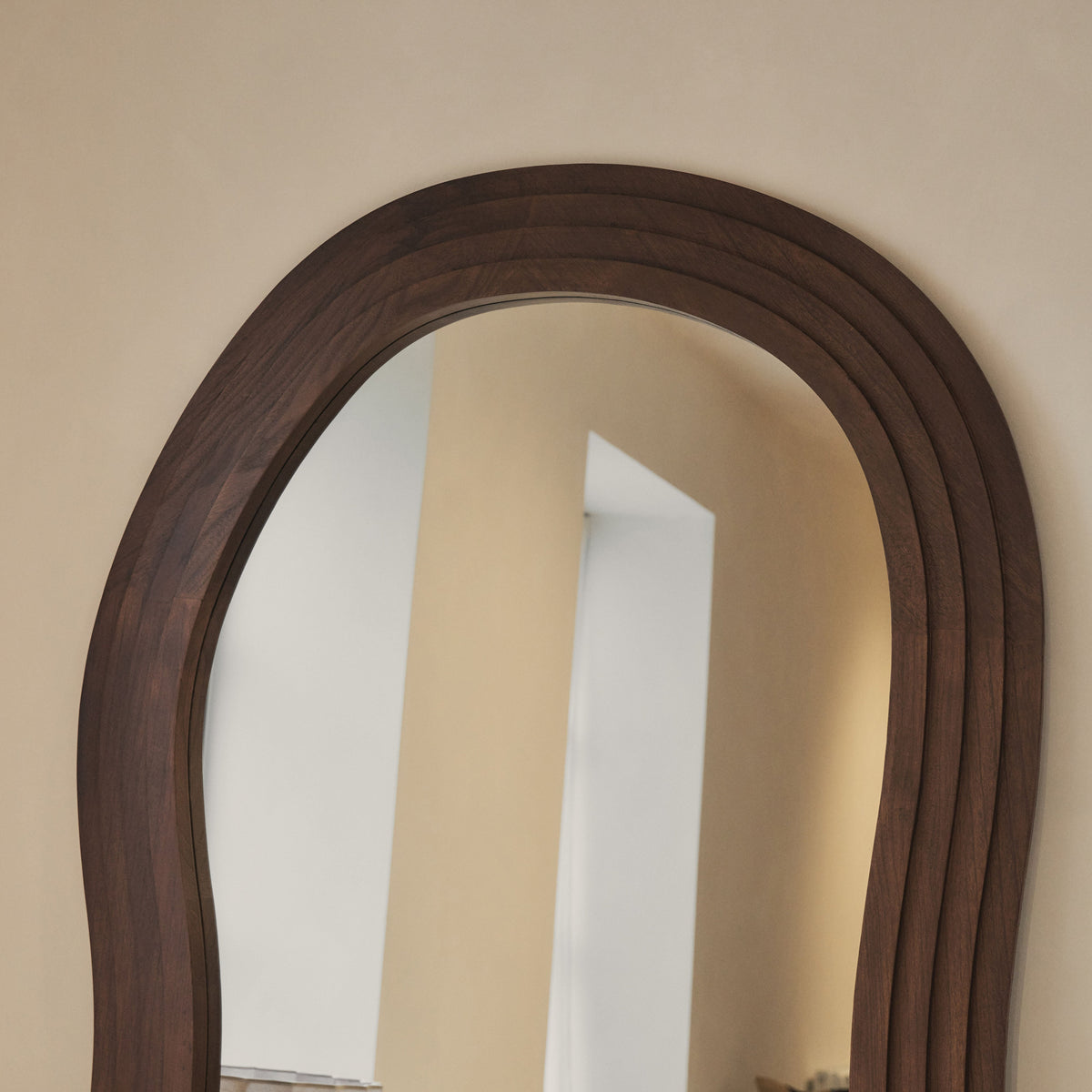 Luciana - Full Length Irregular Dark Wood Extra Large Mirror 200cm x 120cm