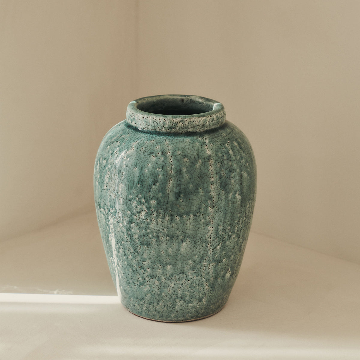 Portera - Coral Blue Gloss Ceramic Vase