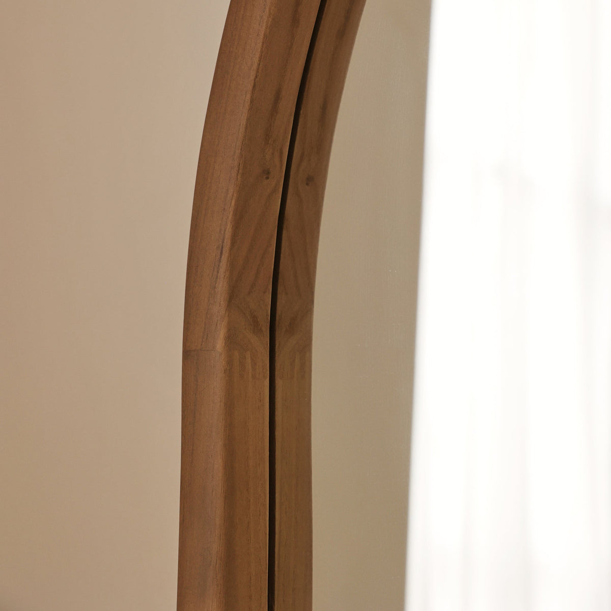 Arden - Warm Wood Full Length Arched Wooden Mirror 175cm x 95cm