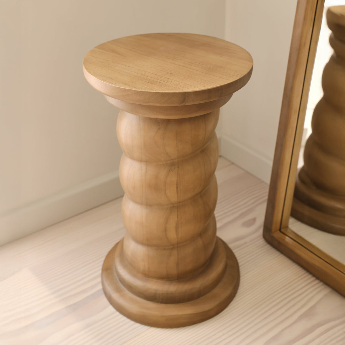 Cassia - Warm Wood Retro Side Table