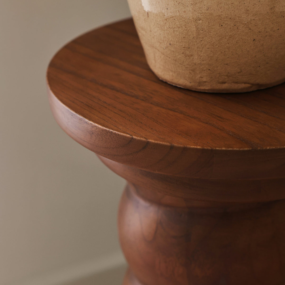 Cassia - Dark Wood Retro Side Table