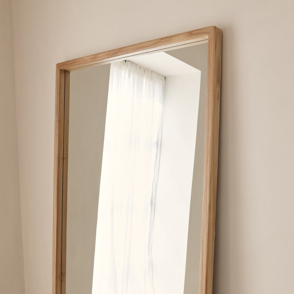 Arden - Light Wood Full Length Wooden Mirror 180cm x 80cm