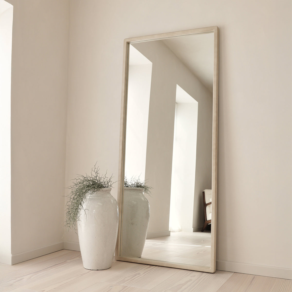 Arden - Concrete Full Length Wooden Mirror 180cm x 80cm