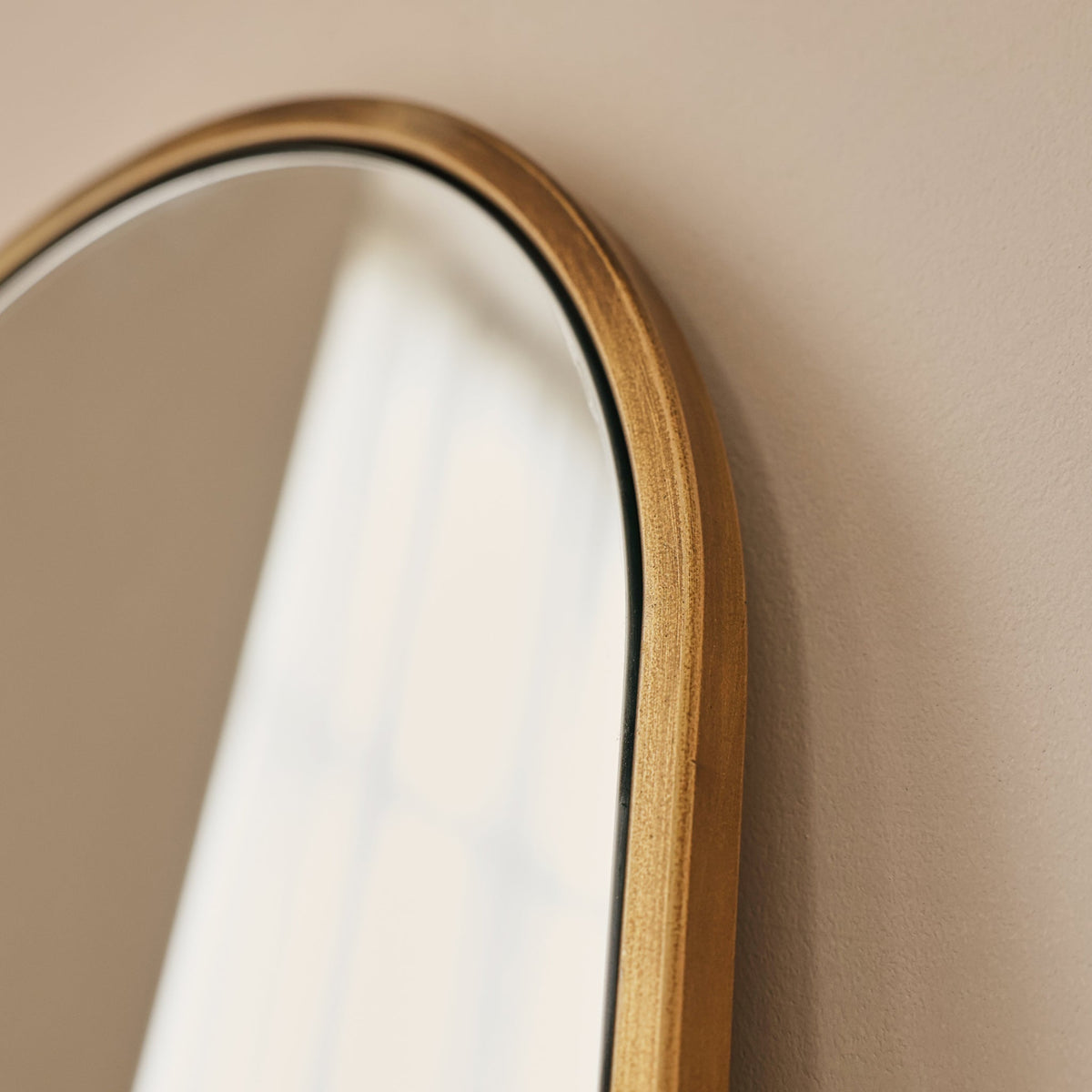 Liberty - Gold Arched Metal Wall Mirror 50cm x 30cm