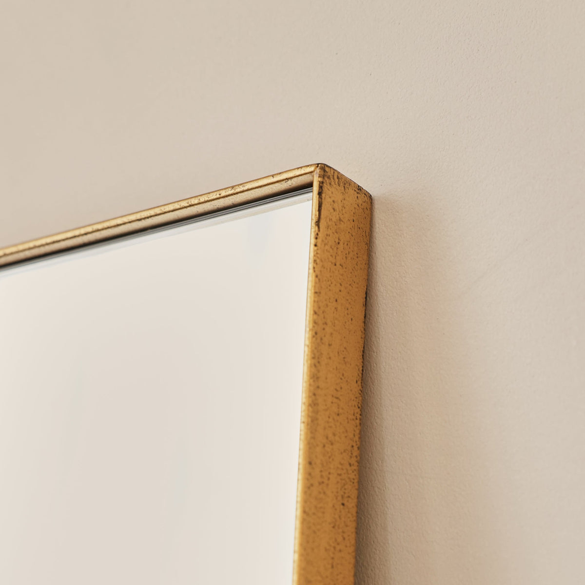 Theo - Gold Rectangular Metal Wall Mirror 40cm x 30cm