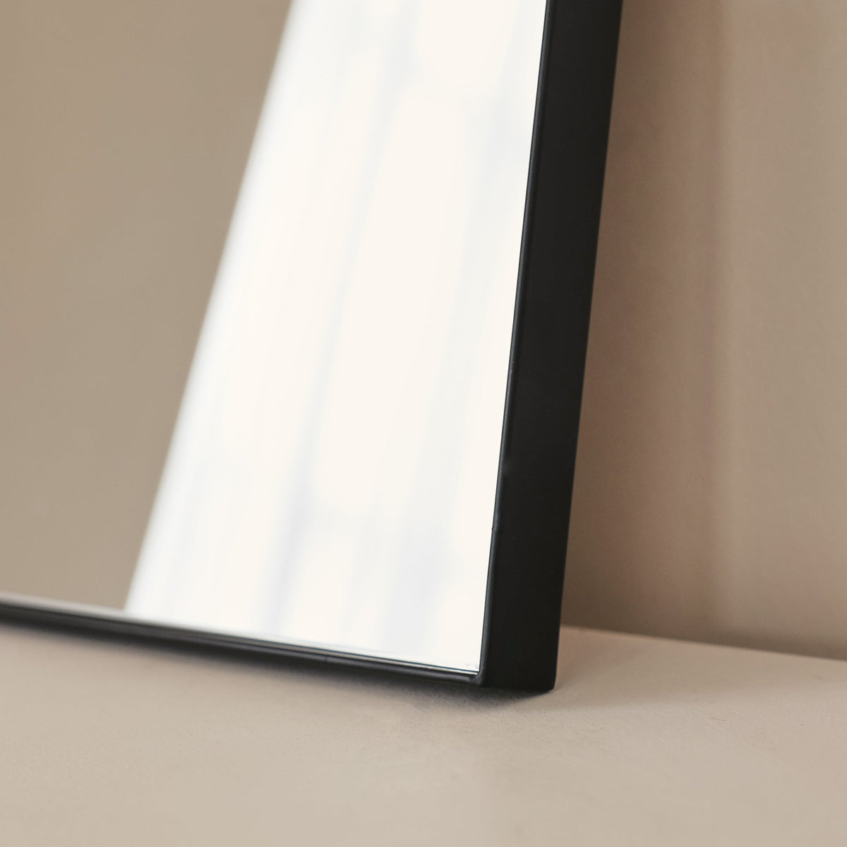 Theo - Black Rectangular Metal Wall Mirror 40cm x 30cm