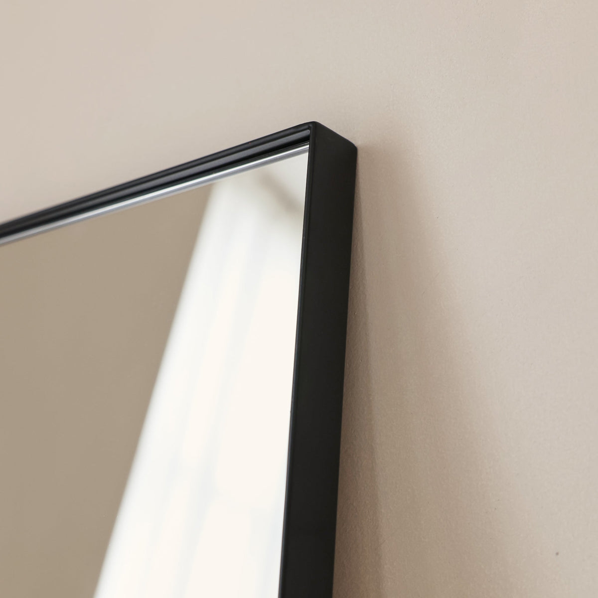 Theo - Black Rectangular Metal Wall Mirror 40cm x 30cm