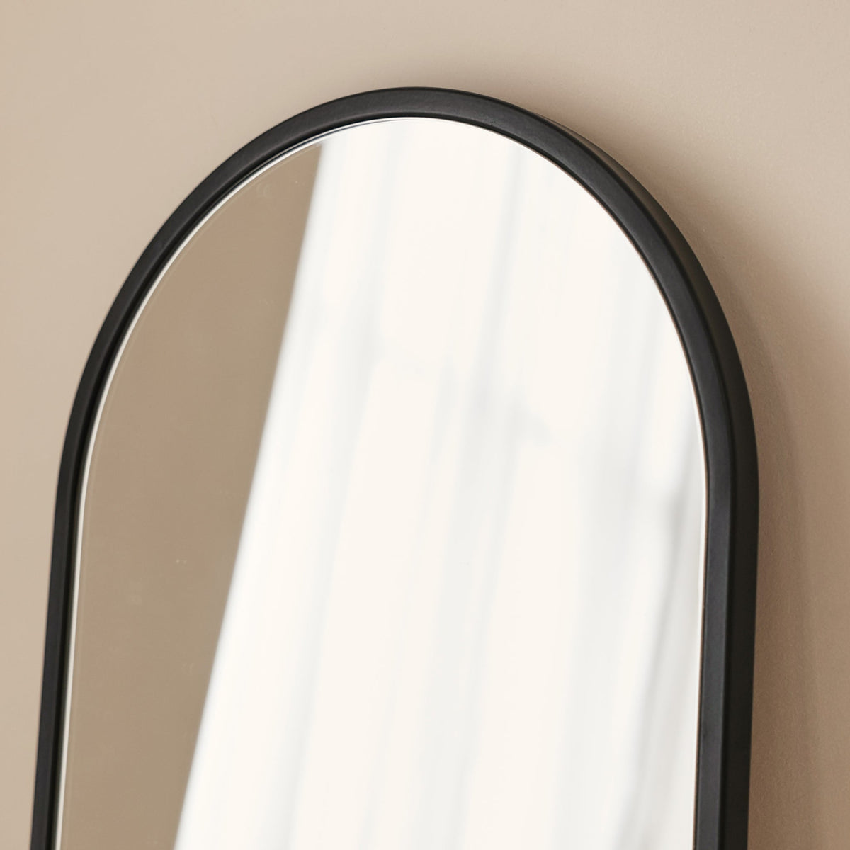Liberty - Black Arched Metal Wall Mirror 50cm x 30cm